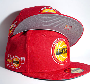 New Era Rockets Hardwood Classic Red and Yellow