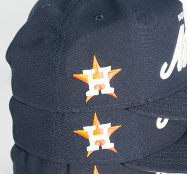 New Era Houston Astros Space Shuttle Script 950 A-Frame Pre Curved Snap