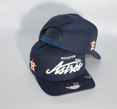 New Era Houston Astros Space Shuttle Script 950 A-Frame Pre Curved Snap