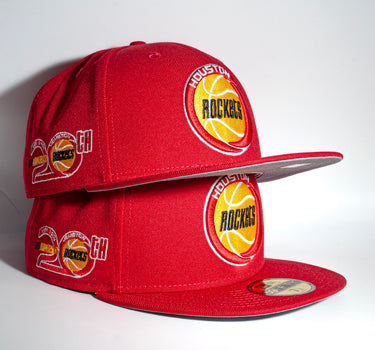 New Era Rockets Hardwood Classic Red and Yellow