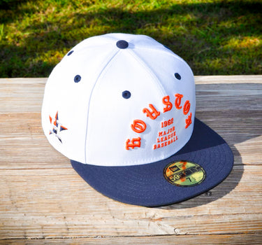 Eight One New Era Old English White Navy