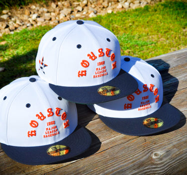 Eight One New Era Old English White Navy