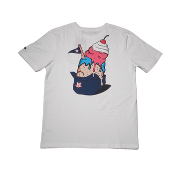 New Era Astros White Ice Cream Helmet T-Shirt
