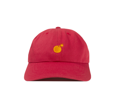 Solid Bomb Dad Hat Red